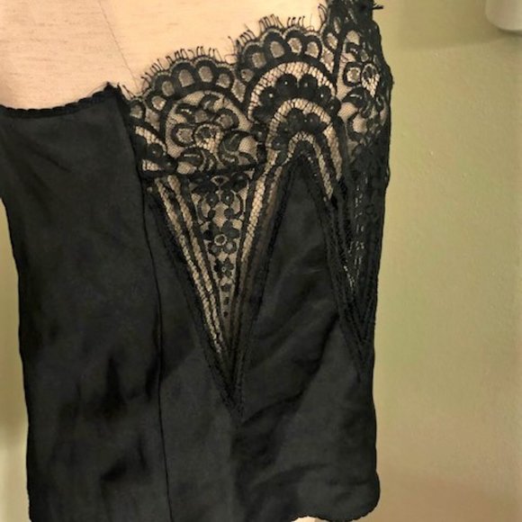 Vintage Alice Maloof Black Lacy Camisole and Tap Pants Set - Picture 6 of 11